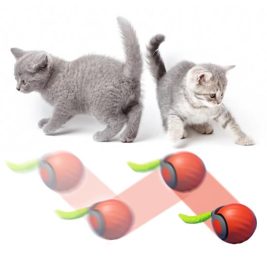 2 шт. Интерактивная игрушка-мяч для кошек, перезаряжаемая через USB, катящийся мяч, два режима скорости, автоматически движущийся умный мяч, игрушка для кошек