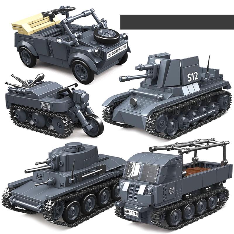 MOC Military Vehicles Building Bricks Hummers US Army Assault Car Blocks SpeciaI Police SWAT Team Soldier Tanks Model Gift Toys