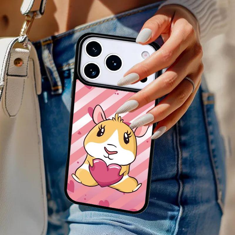 Cartoon Guinea Pig Phone Case For iPhone 17 Air 14 15 13 12 Max Cover For Apple 14 15 16 16e 11 Pro Max Plus Coque