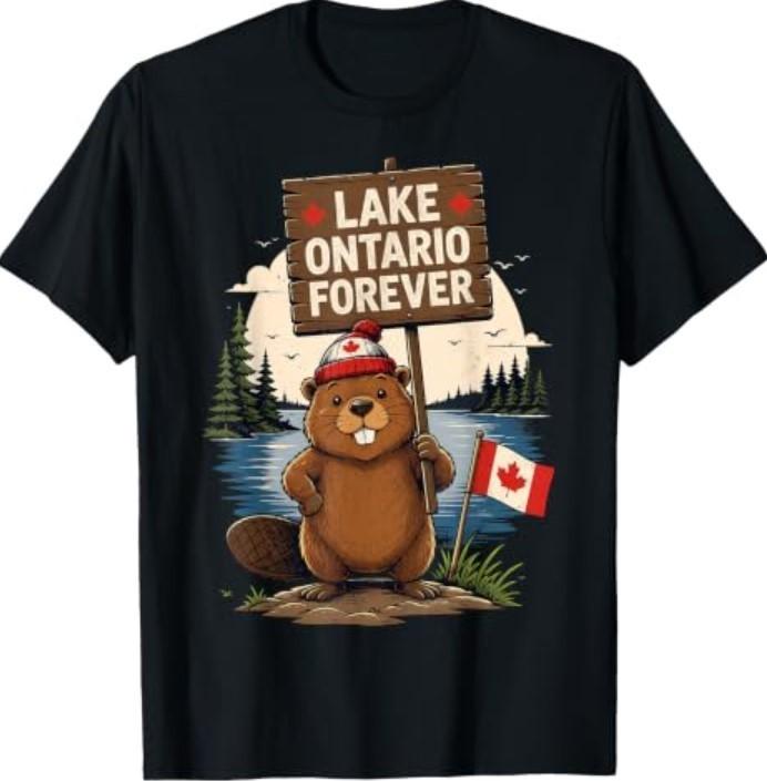 Lake Ontario Forever Animal Beaver Funny Anti Lake America T-Shirt1