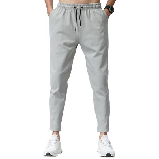 Мужские брюки с укрепленными карманами, затягивающимся шнурком на талии, повседневные однотонные брюки, летние прямые брюки