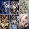 5D DIY алмазная живопись волк набор для вышивки крестом полная дрель круглая вышивка животные вышивка крестом мозаика подарок настенное искусство домашний декор
