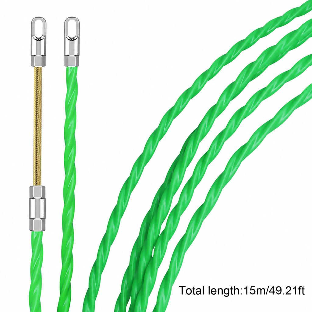 1 Roll Cable Push Puller Fiberglass Duct Rodder Fish Tape Electrical Wall Wire Cable Guide Device Wiring Aid Tool 10/15/20/25M