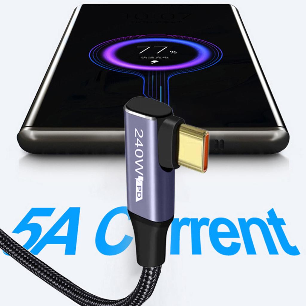 Кабель USB Type-C на C, PD 240 Вт, кабель быстрой зарядки для игровых приставок, ноутбука, телефона, шнур зарядного устройства, 480 Мбит/с