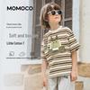 MOMOCO Модная детская футболка в полоску с коротким рукавом