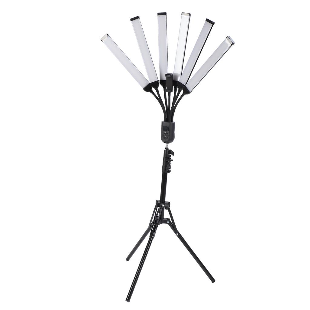 6 Arm Video Fill Light 3000K 4000K 6000K 360 Degree Rotatable Gooseneck Foldable LED Photography