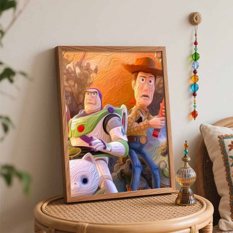 Disney Toy Story Woody Buzz digital oil painting diy handpainted coloring painting home decoration gift wall art 130 characters!