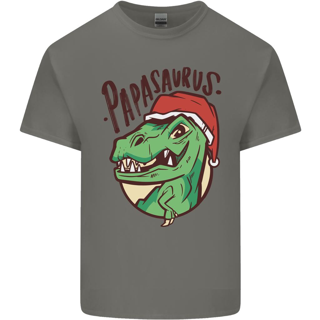 Christmas Papasaurus TRex Dinosaur Unisexs Light Cotton TShirt