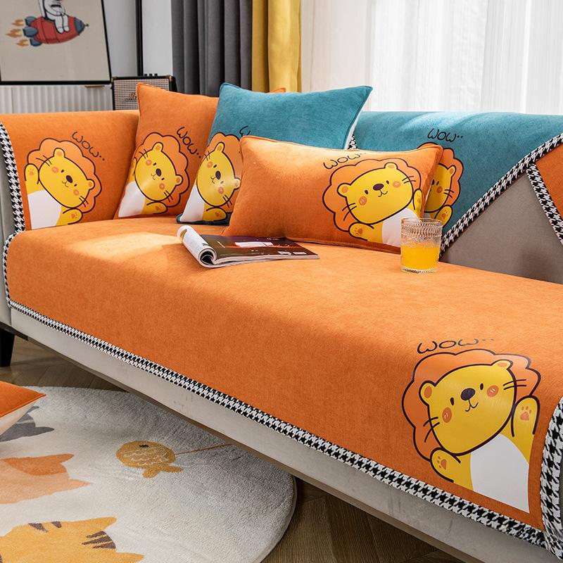 Диванная подушка Four Seasons, универсальная скандинавская простая нескользящая синельная легкая роскошная тканевая подушка