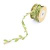5 Meters/rolled Leaf Hemp Rope Craft Braided Green Leaf Gardening Home Decoration Rope Handmade Garland Belt