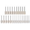 25Pcs Felt Polishing Wheel Wool Buffing Grinding Bits Grinder Head Rotary Tool Drill Attachment