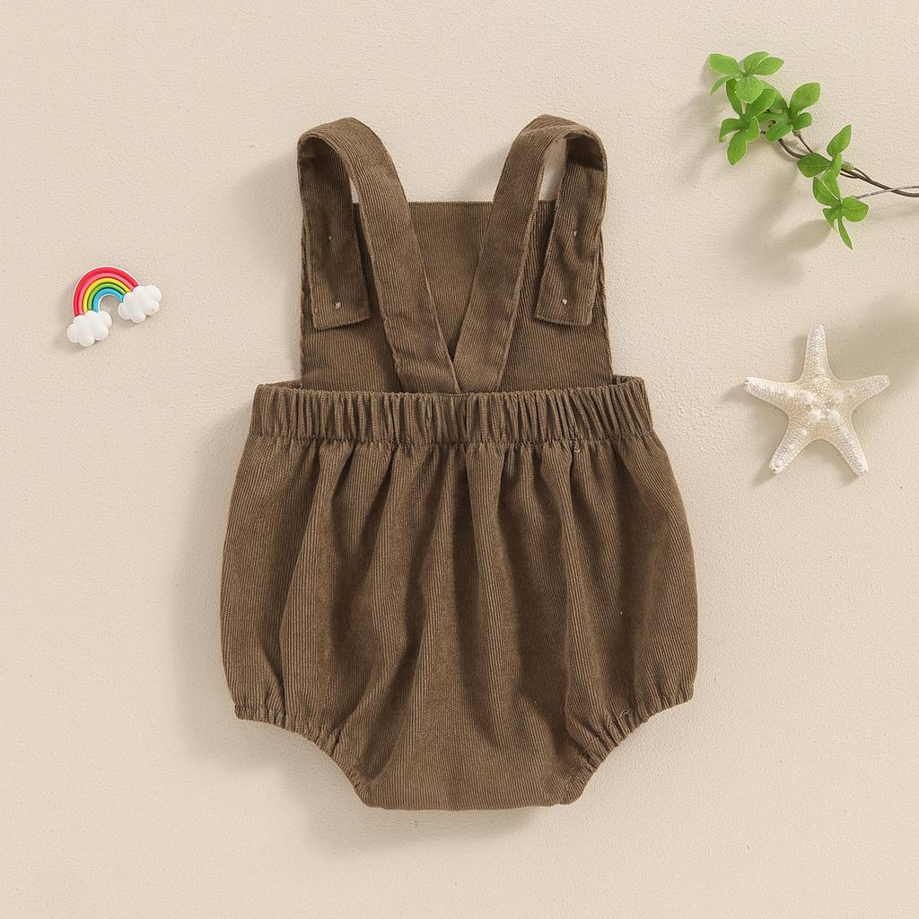 Комбинезоны для мальчиков и девочек без рукавов с вышивкой в виде рыбок из вельвета для новорожденных летняя одежда