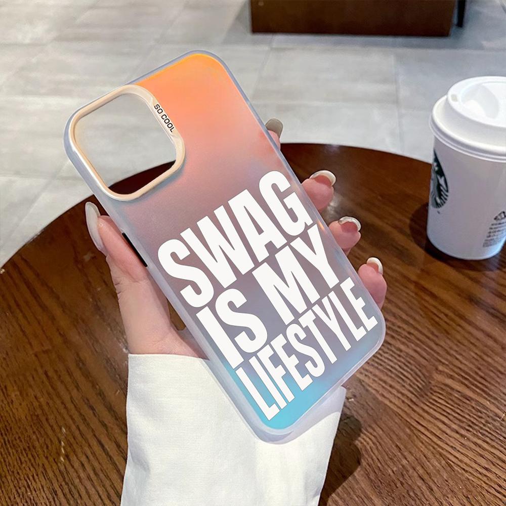Hip-hop Swag logo lifestyle fashion Phone Case For lMDColor Silver Shell For lPhone 17 16 e 15 14 13 12 11 Pro Max Plus