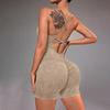 Backless One Piece Peach Butt Sports Stretch High Waisted Hip Lifting Fitness Jumpsuit