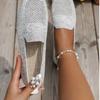 Solid Color Square Toe Mesh Loafers Shallow Women Flats Shoes Soft Bottom Knit Ballet Flats Shoes Casual Slip On Boat Shoes
