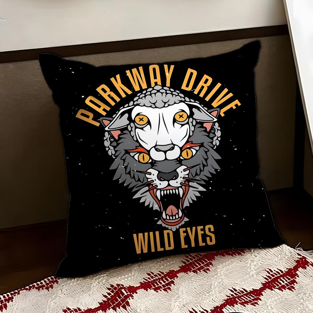 Parkway DDrive Band Cushion Cover Reversible Soft Durable Pillow Cover Home Car MultiScene Use for Daily Comfort