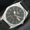 REFURBISHED VINTAGE SEIKO 5 AUTOMATIC 6309A JAPAN MENS BLACK WATCH A441317-5 Sk-a441317