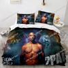 Тупак Шакур Рэпер 2Pac Комплект постельного белья 3D-печать Подходит для спальни Комплект пододеяльника с наволочками Детский домашний текстиль