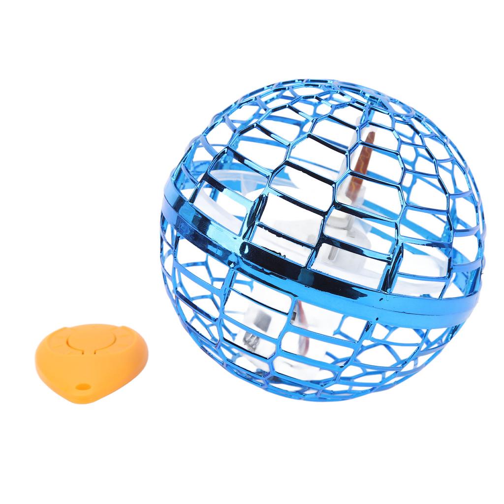 Flying Oab Toy Lighting Rotatable Ball Toy with Remote Control for Outdoor Play Blue