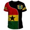 Summer New Tigre African Country Flag Men's Print T-Shirt Ghana National Emblem Graphic Casual Oversized Tshirts Male Tees Tops