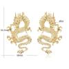 Gold/Silver Ear Stud Metal Earrings Fashion Dragon Earrings  Girl