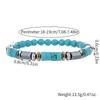 Ретро Имитация Натурального Синего Камня Браслет из Бусин Мода Мужчины Летние Украшения Тренд Богемные Аксессуары