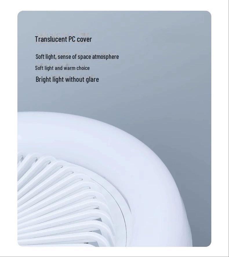 Светодиодный потолочный вентилятор E27 с дистанционным управлением — высокая яркость, энергосбережение, безопасность для глаз для дома и кухни