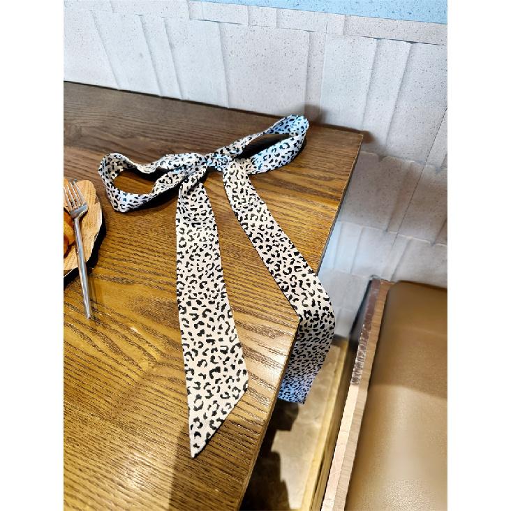 2025 Korean Style Polka Dot Scarf Necktie Headband Tied Hair, Women'S High-End Scarf, Autumn And Winter Thin Neck Protection Scarf, Long Strip
