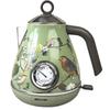 1.7L Retro Electric Kettle 1850W Handmade Decals Auto Power Off Stainless Steel Teapot for Quick Boiling EU Plug