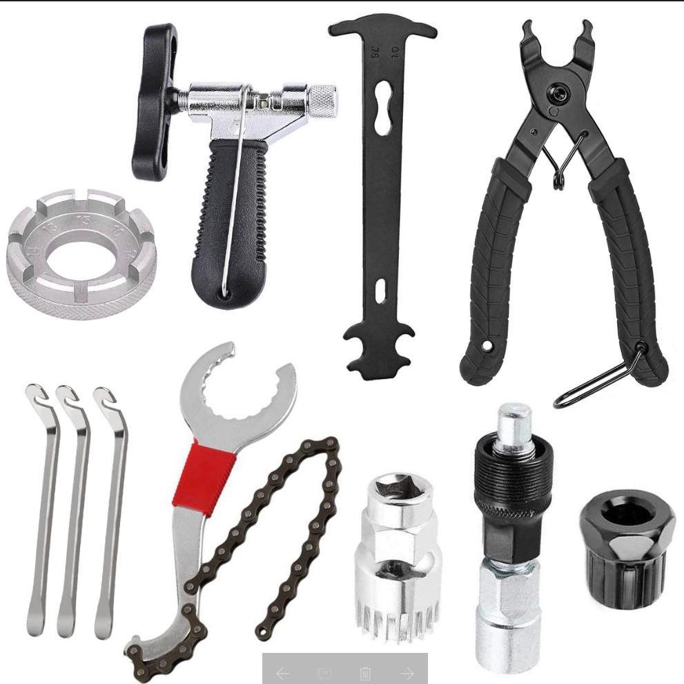 Многофункциональный велосипедный инструмент: Съемник каретки, маховика, цепи и шатунов
