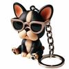 Funny French Bull Dogs Keychain,Creative Middle Finger Bull Dogs Keychains,Cool Portable Dog Decortion