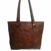 Handmade Genuine Vintage Brown Goat Leather Lady Shoulder Purse Tote Sling Bag