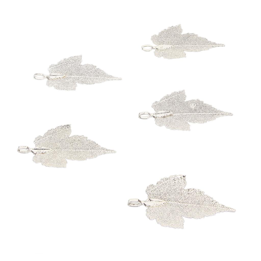 5 шт. Подвески в виде листьев Красивые Элегантные Прозрачная Текстура Подвески-листья из цинкового сплава для ожерелья, браслета, для изготовления украшений своими руками