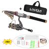 Fishing Rod Reel Combo Carbon Fiber Telescopic Fishing Pole Spinning Reels