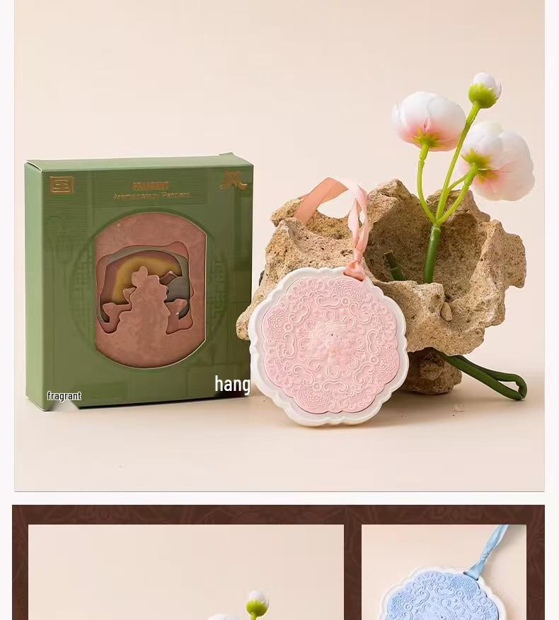 Ароматический восковой кулон для автомобиля: Долгосохнущий ароматерапевтический освежитель для дома, спальни и шкафа