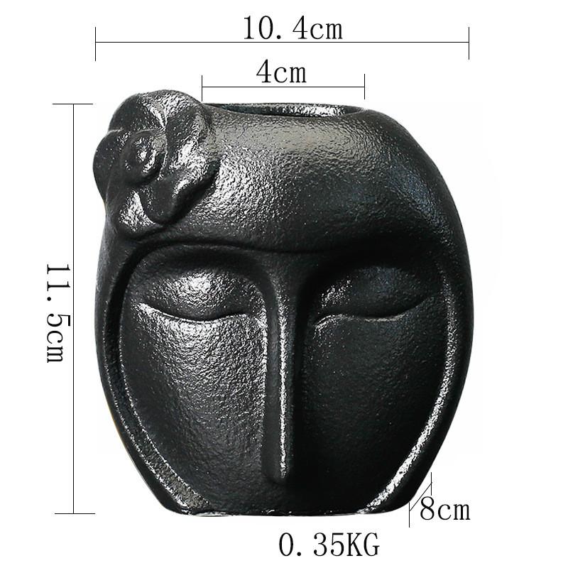 Керамическая ваза современный минималистский декор для дома аксессуары цветок суккулент цветочный горшок подарок студенту креативная ваза с рисунком лица DXUIALOI