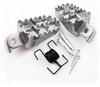 Aluminum Motorcycle Wide Fat Foot Pegs Footrest Pedal Silver For Dirt Bike 8mm