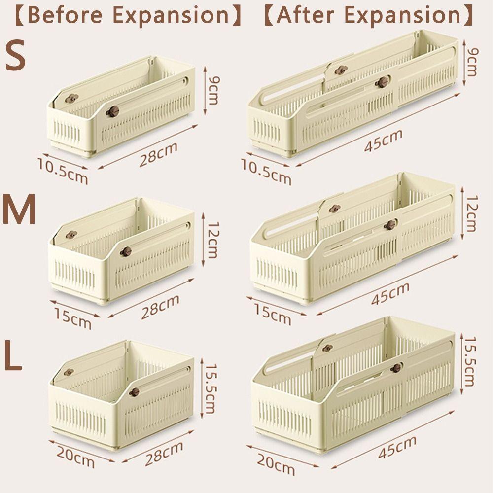 Stackable Cabinet Pull Out Organizer Adjustable Desk Drawer Organizer Retractable Snack Storage Box For Pantry Kitchen Bedroom