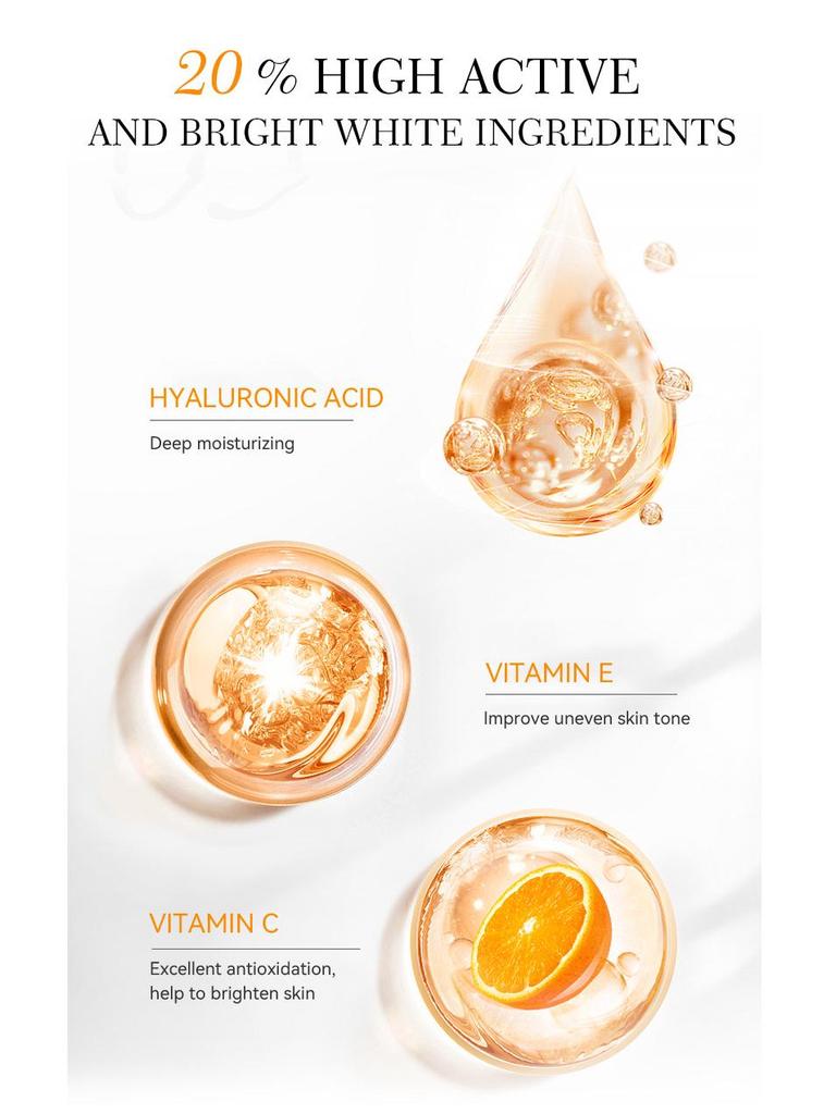 Сыворотка с витамином C 20% 30 мл - Против морщин, Омолаживающая, Увлажняющая и Питательная