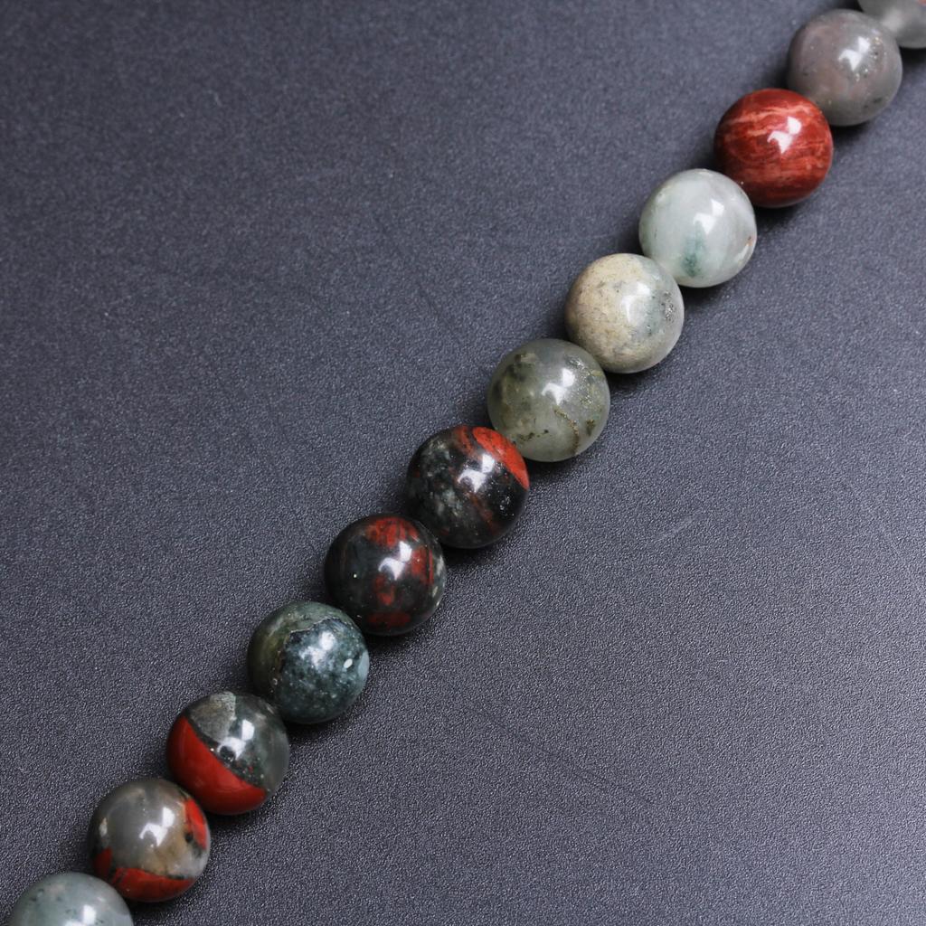 Горячая распродажа, африканские аксессуары из кровавого камня, натуральное изготовление ювелирных изделий, 4/6/8/10 мм, браслет, ожерелье, брелок, бусины, мода, 20-40 шт., бисерный материал