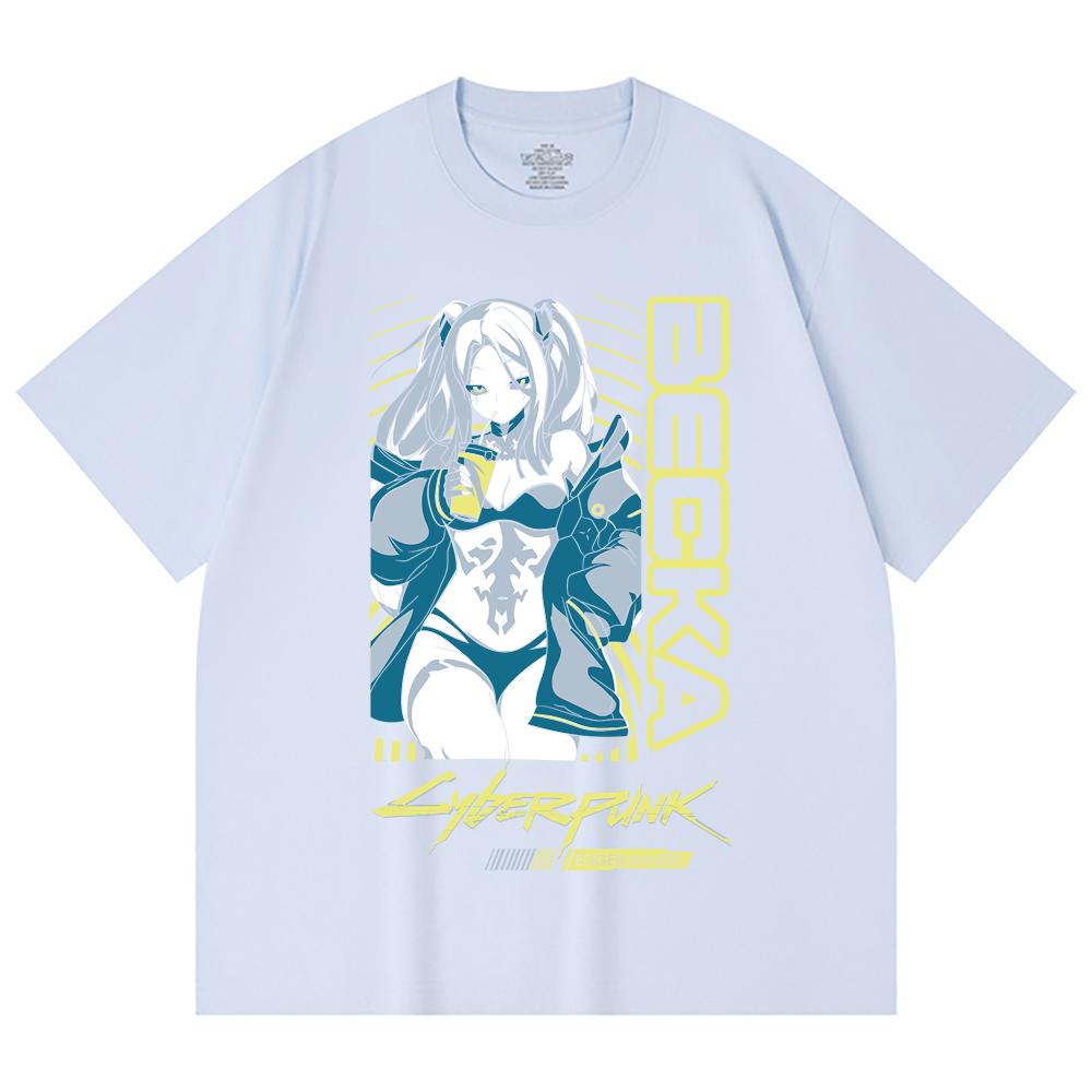230 Gsm 100% Cotton Cyberpunk V10 Becka Print Unisex Heavy Cotton T Shirt