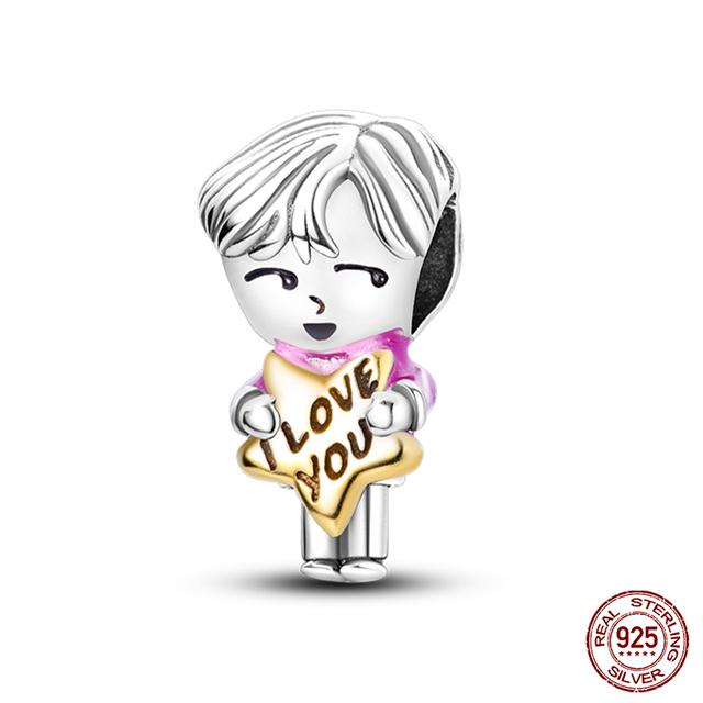 Мода Стерлингового Серебра 925 Сумочка Чемодан Подвески Бусины Подходит Fasion 925 Браслеты Изысканный Юбилей DIY Изготовление Ювелирных Изделий