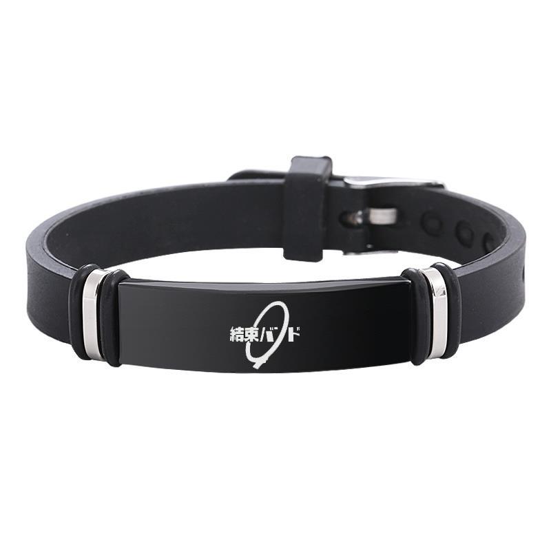 Аниме БОЧКИ РОК! Браслеты Gotou, браслет из нержавеющей стали для женщин и мужчин, силиконовый регулируемый браслет, ювелирные изделия для мужчин