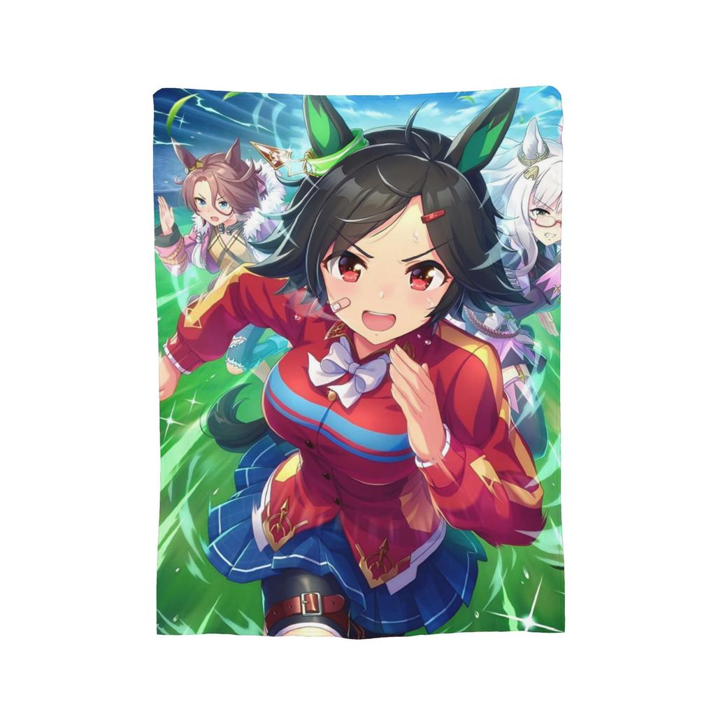 Umamusume Pretty Derby Anime Blankets Velvet All Season Multifunction Super Soft Throw Blanket for Bed Office Bedspreads
