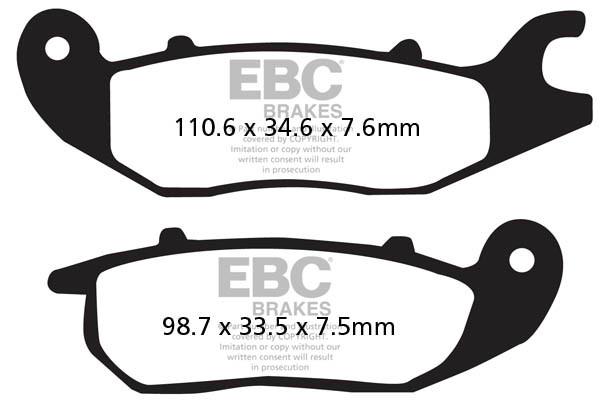 Klocki hamulcowe EBC FA375 (kpl. na 1 tarcze)