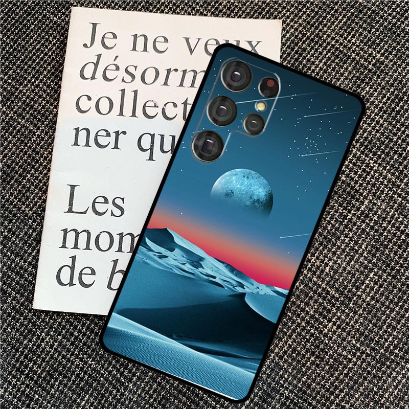 Чехол Луна Звезды Космос Для Samsung Galaxy S25 S24 Ultra S20 S21 S22 S23 Ultra S9 S10 Plus S25 FE Задняя крышка