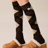 COQUET ARGYLE OVER KNEE SOCKS BROWN