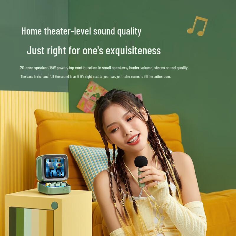 Divoom Ditoo Mic Pixel KTV Speaker with Wireless Microphone