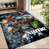 Custom Name Monster Truck Adventure Night Carpet Rug Customizable Soft Washable Anti-Slip Home Living Room Sofa Mats Personalized Rug. 0909402