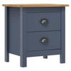 VidaXL Bedside Table Hill Grey 46x35x49.5 Cm Solid Pine Wood 288905